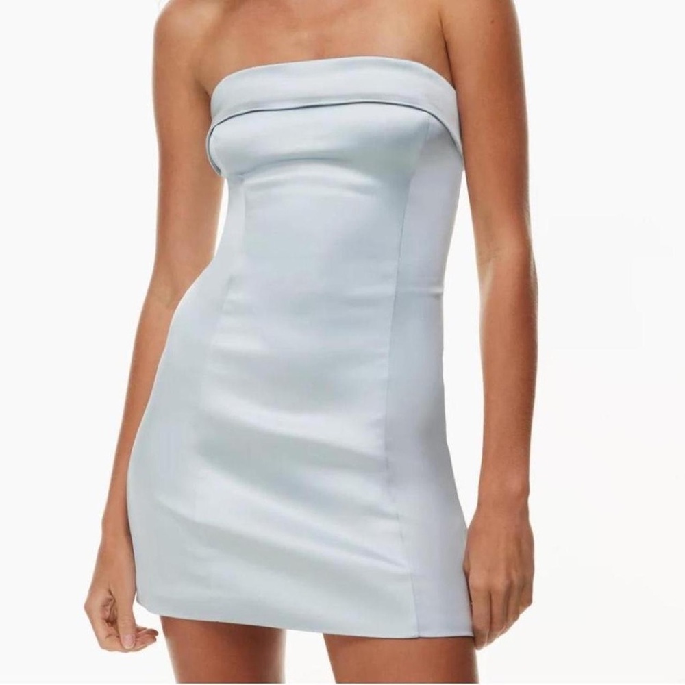 ARITZIA shimmer satin tube dress